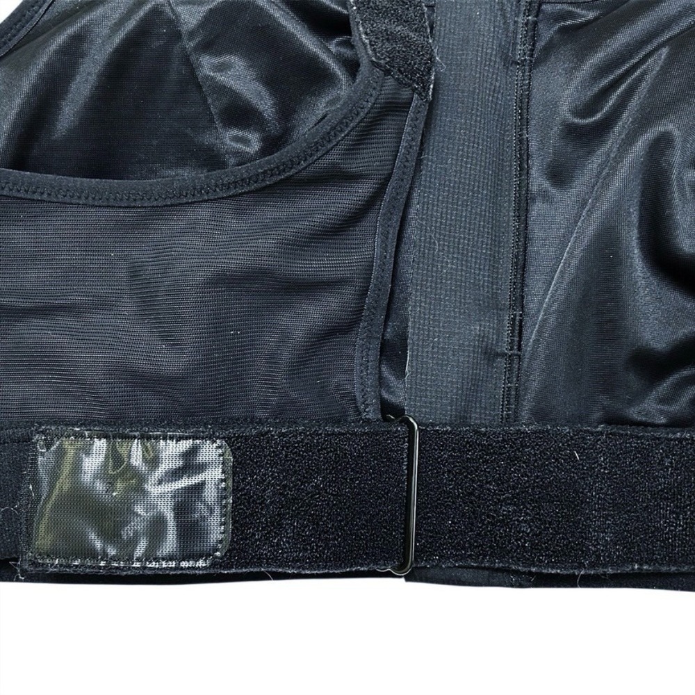 SheFit Ultimate High Impact Sports Bra 2Luxe 2XL Black Adjustable Front Zip - Picture 10 of 13